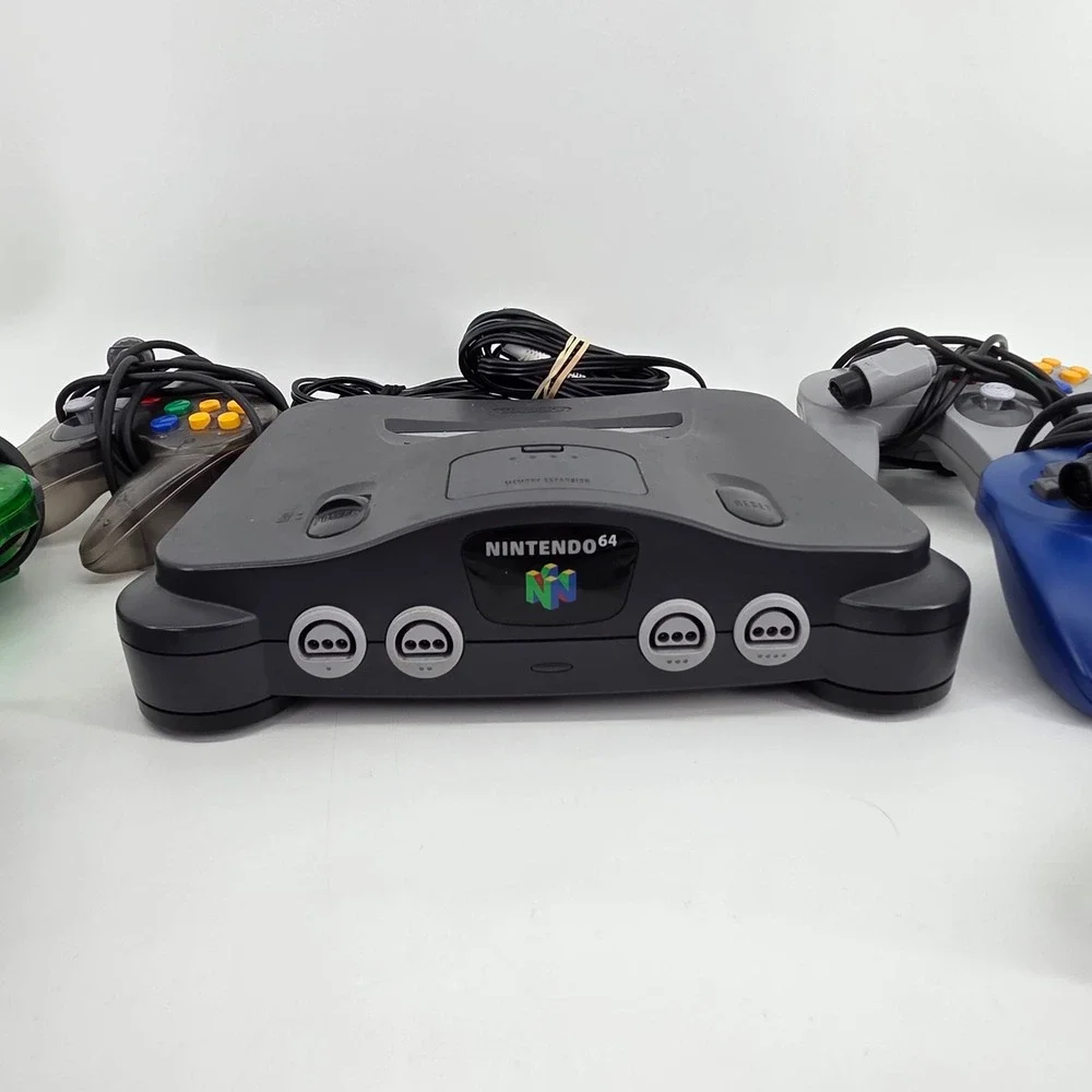 Nintendo 64 N64 Console Bundle 5 Controllers 13 Games Memory Cards Retro Tested